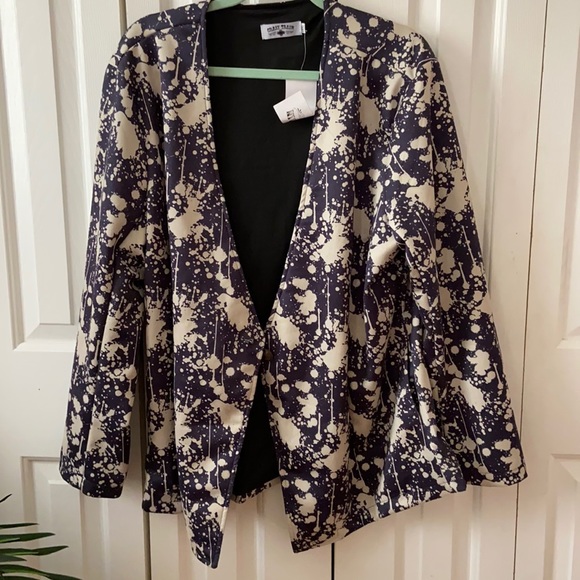 NWT Suede Paint Splatter Blazer - Picture 1 of 12